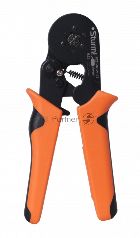 Пресс-клещи Sturm! 1021-02-W175 для втулочных наконечников 0.25-6 мм2, гексагональный профиль