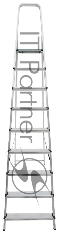Стремянка Новая Высота NV1110 односторонняя алюминий 9ступ. (1110109)