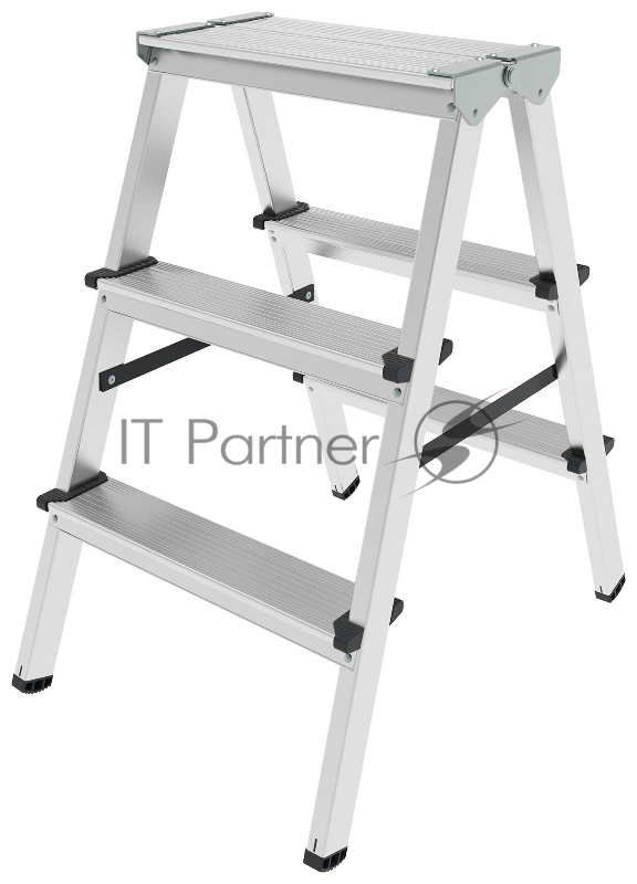 Стремянка Новая Высота NV 1120 двусторонняя алюминий 3ступ. (1120203)