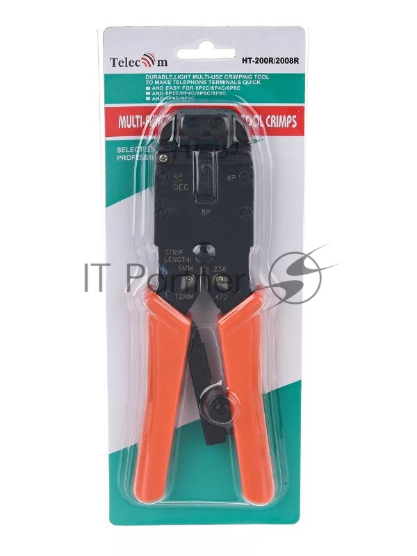 Клещи обжимные Telecom HT-200R/2008R (RJ-45, RJ-11, RJ-12(UTP)) 4P/6P/8P