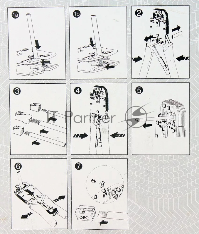 Клещи обжимные Telecom HT-200R/2008R (RJ-45, RJ-11, RJ-12(UTP)) 4P/6P/8P