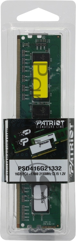 Модуль памяти Patriot DIMM DDR4 16GB PSD416G21332 {PC4-17000, 2133MHz}