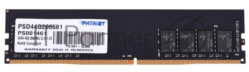 Модуль памяти Patriot DIMM DDR4 4GB PC21300 DDR4 PSD44G266681