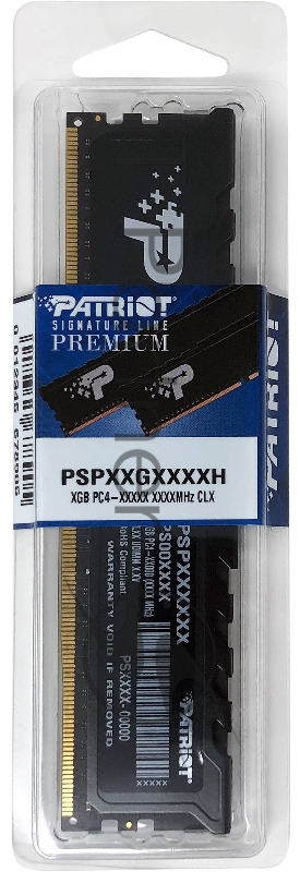 Оперативная память DDR 4 DIMM 32Gb (16Gbx2) PC21300, 2666Mhz, PATRIOT Signature (PSP432G2666KH1) (retail)