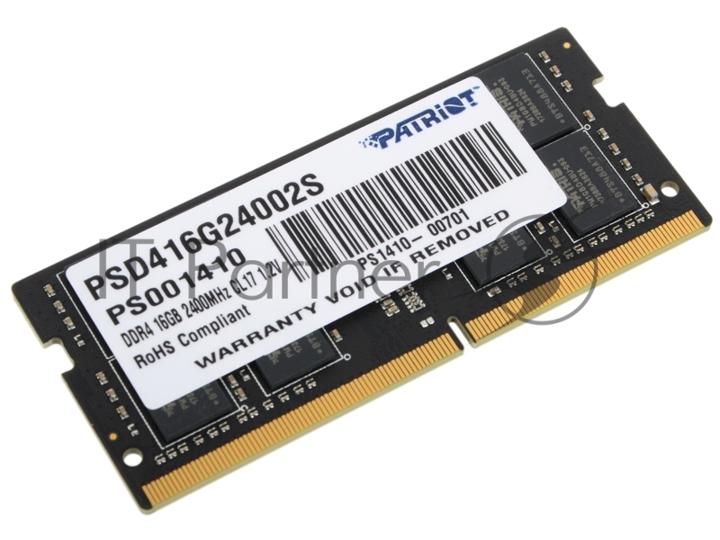 Модуль памяти Patriot SO-DIMM DDR4 16GB (pc-19200) 2400MHz Patriot PSD416G24002S