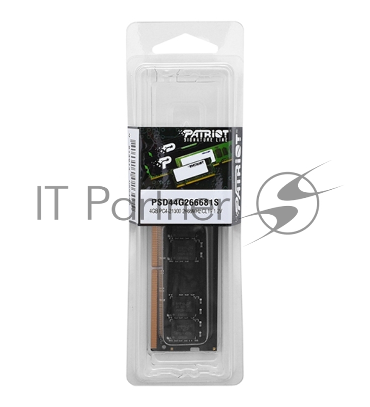 Модуль памяти SO-DIMM DDR 4 DIMM 4Gb PC21300, 2666Mhz, PATRIOT Signature (PSD44G266681S) (retail)