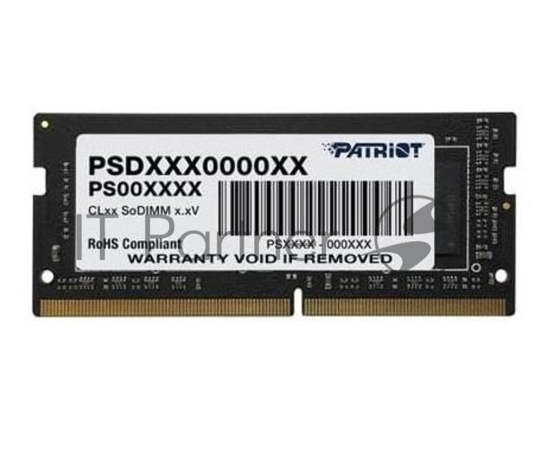 Модуль памяти SO-DIMM DDR 4 DIMM 4Gb PC21300, 2666Mhz, PATRIOT Signature (PSD44G266681S) (retail)