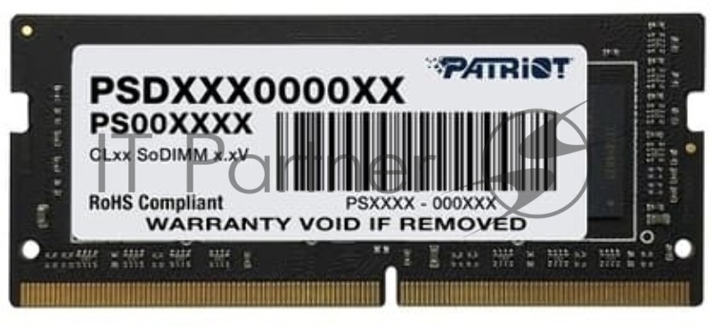 Модуль памяти SO-DIMM DDR 4 DIMM 4Gb PC21300, 2666Mhz, PATRIOT Signature (PSD44G266681S) (retail)