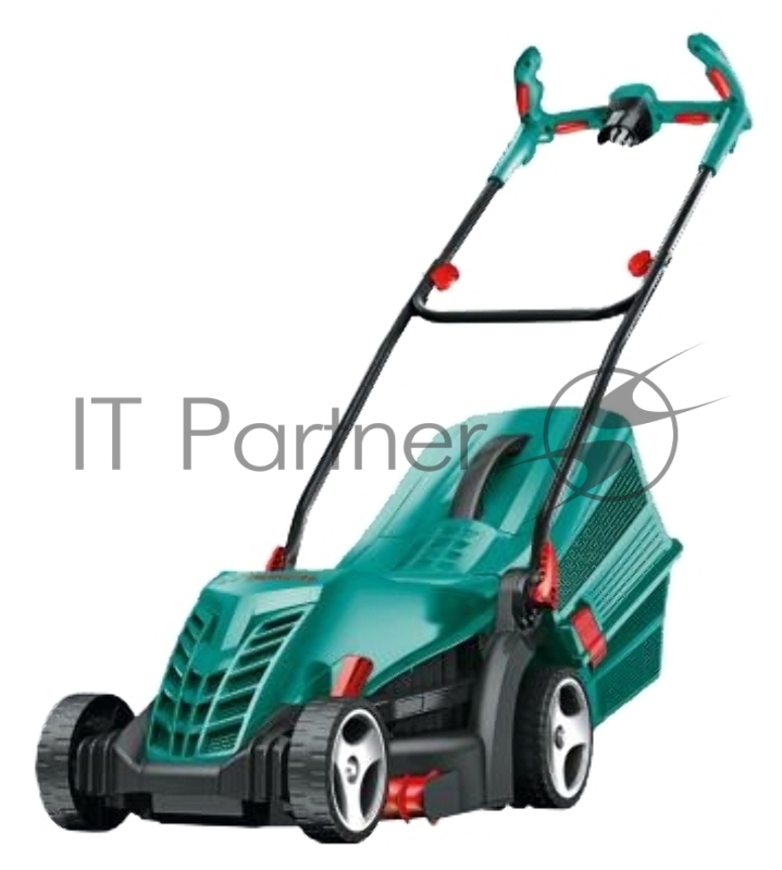 Газонокосилки Bosch ARM 37 06008A6201 Газонокосилка роторная { шир. 37см, Мотор Power drive, Момент 16Нм, 1400Вт, 40л, 12кг, 5 уровней кошения(20-70см) косит вдоль стен, складные Ergo ручки, комп. хранение }