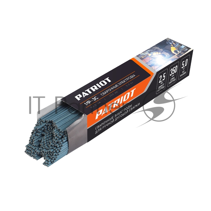 Электроды сварочные PATRIOT, марка МР-3С, диам. 2,5мм, длина 350мм, уп. 5кг
