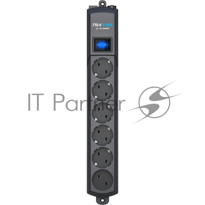 Сетевой фильтр Pilot S Max (5 euros + 1GP), 15A/3.5kVA, automatic, 7 m, graphite