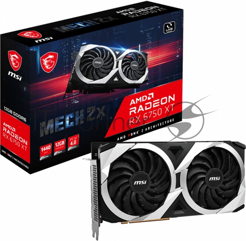 Видеокарта Radeon RX 6750 XT MECH 2X 12G OC