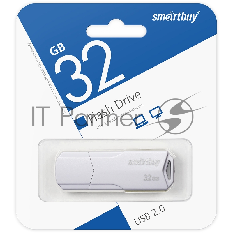 USB накопитель SmartBuy 32GB CLUE White (SB32GBCLU-W)