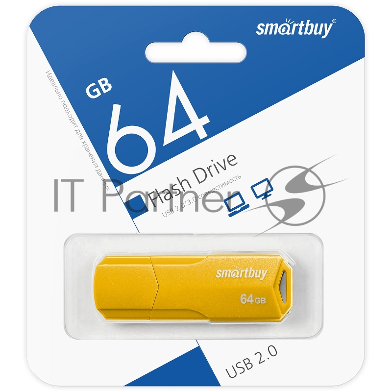 USB накопитель SmartBuy 64GB CLUE Yellow (SB64GBCLU-Y)
