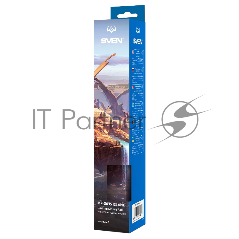 Игровой коврик для мыши (230 х 200 х 2 мм, ткань, резина) SVEN MP-G03S Island