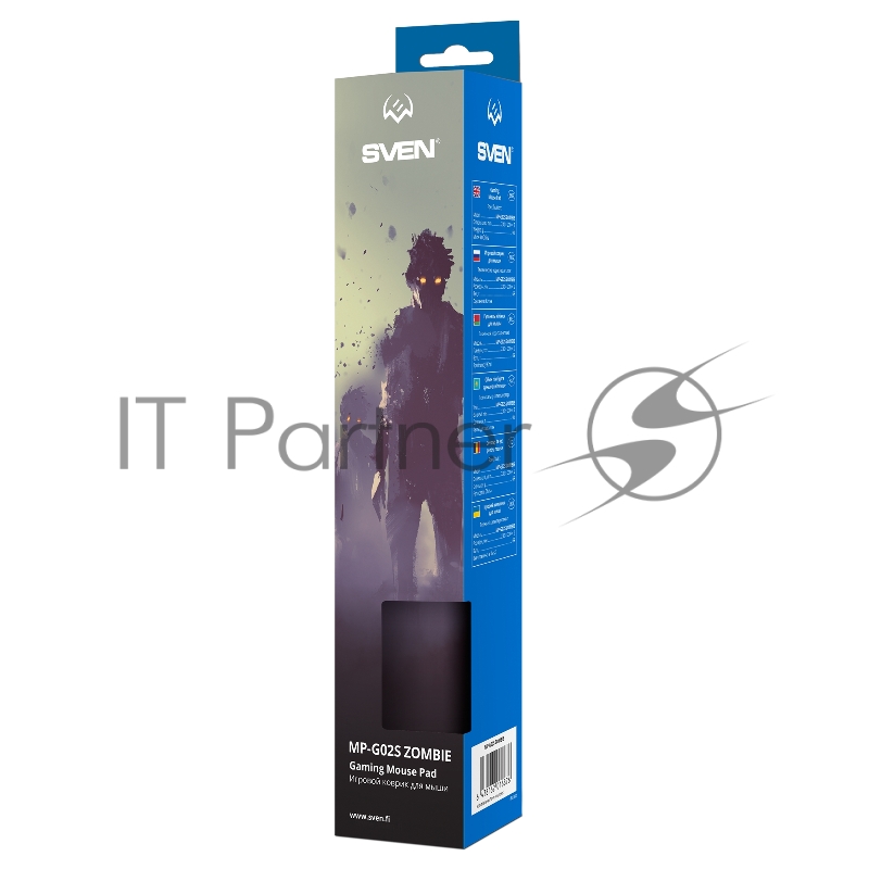 Игровой коврик для мыши (230 х 200 х 2 мм, ткань, резина) SVEN MP-G02S Zombie