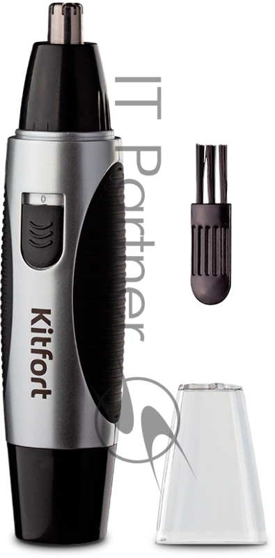 Триммер Kitfort КТ-3107 черный/серебристый (насадок в компл:1шт)