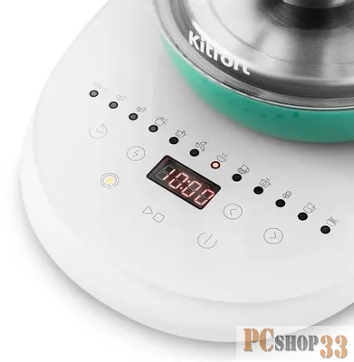 Чайник электрический Kitfort КТ-6130-3 белый/бирюзовый