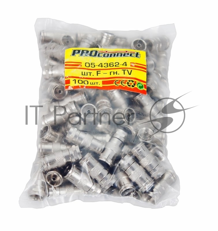 Переходник PROCONNECT (05-4362-4) ПЕРЕХОД штекер F - гнездо TV