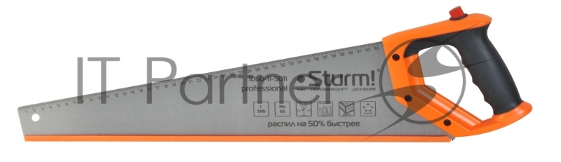 1060-11-5011 Ножовка по дереву с КАРАНДАШОМ, 500мм, 11-12 зуб/1, КАЛЕНЫЙ 3D ЗУБ,pat,Sturm!