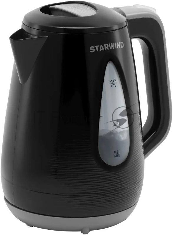 Чайник электрический Starwind SKP2316 1.7л. 2200Вт черный/серый (корпус: пластик)