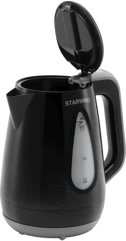 Чайник электрический Starwind SKP2316 1.7л. 2200Вт черный/серый (корпус: пластик)