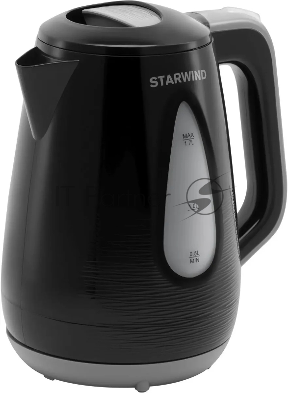 Чайник электрический Starwind SKP2316 1.7л. 2200Вт черный/серый (корпус: пластик)