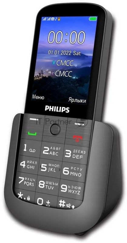 Мобильный телефон Philips E227 Xenium темно-серый моноблок 2.8 240x320 0.3Mpix GSM900/1800 FM