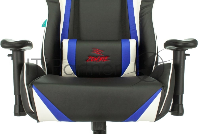 Кресло игровое Zombie Z4 черный/синий искусственная кожа крестовина