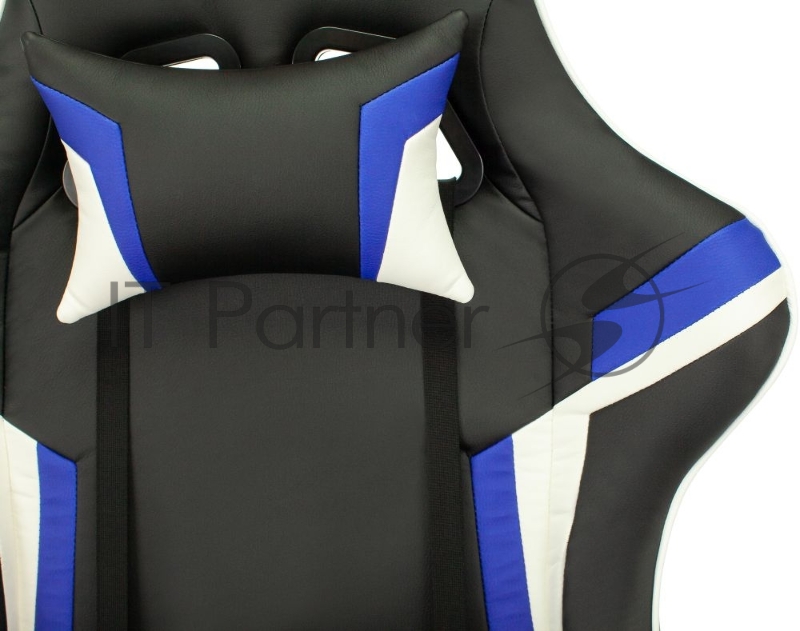 Кресло игровое Zombie Z4 черный/синий искусственная кожа крестовина