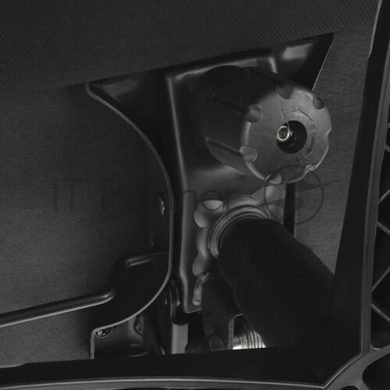 Игровое кресло Chairman game 35 чёрное/серое (ткань, пластик, газпатрон 4 кл, механизм качания, подставка для ног)