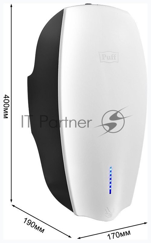 Сушилка для рук Puff 8940 1200Вт белый
