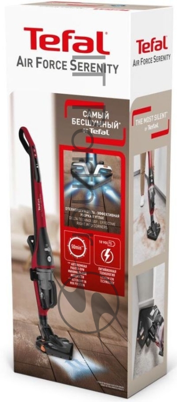 Пылесос ручной Tefal Air Force TY9133WH 500Вт черный/бордовый