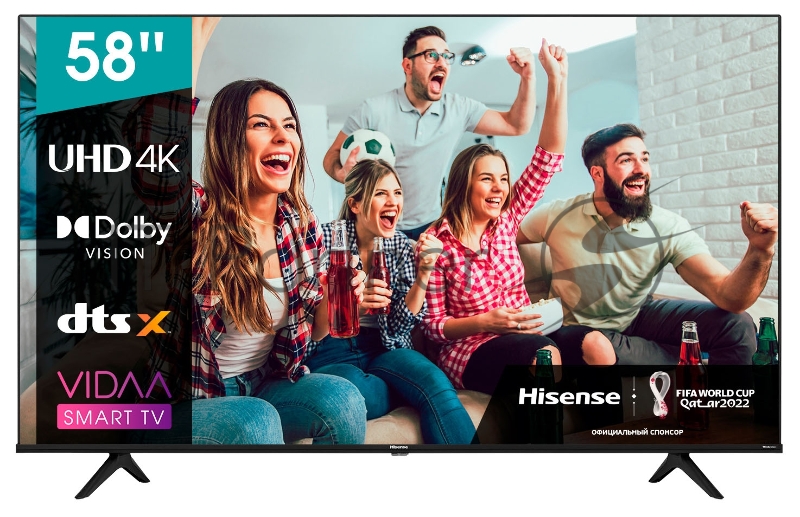 Телевизор LED Hisense 58 58A6BG черный Ultra HD 60Hz DVB-T DVB-T2 DVB-C DVB-S DVB-S2 USB WiFi Smart TV (RUS)