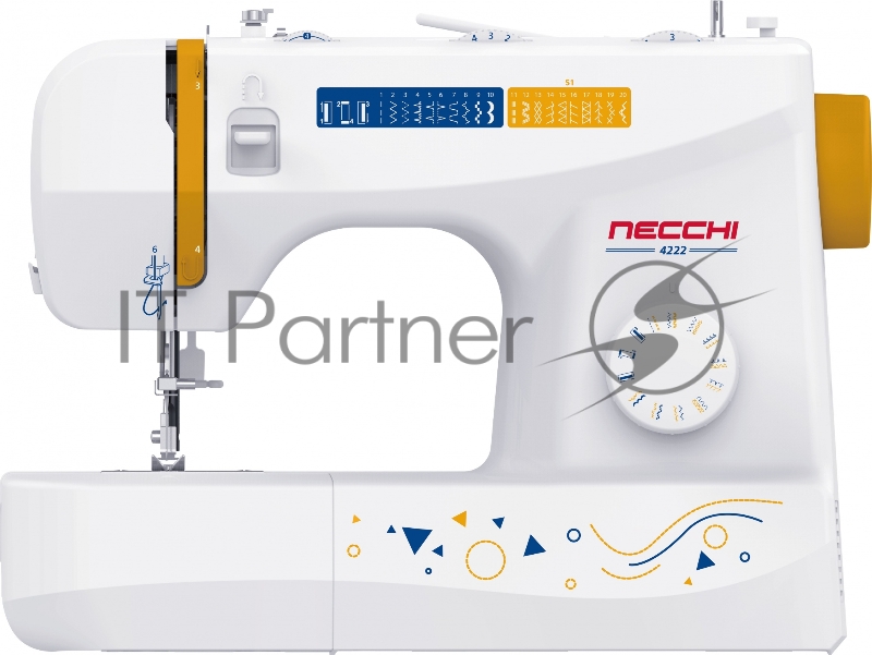 Швейная машина Necchi 42222, 4 операции, петля п/автомат, рег.длины и ширины стежка
