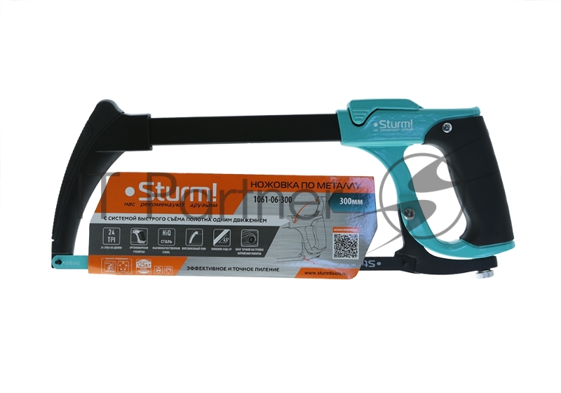 Ножовка по металлу Sturm! 1061-06-300 300мм,PROF,СНЯТИЕ ПОЛОТНА ОДНИМ ДВИЖЕНИЕМ,пиление под 45°