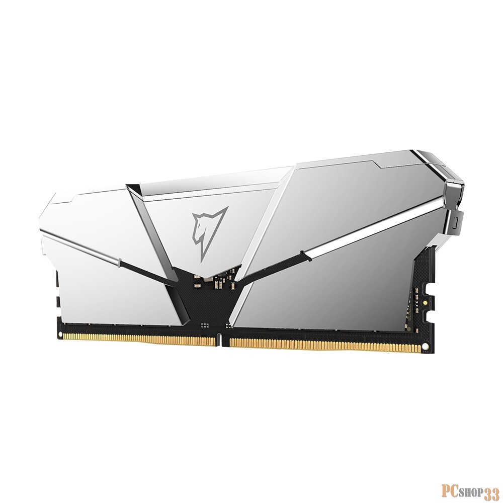 Модуль памяти DDR 5 DIMM 16Gb (8Gbx2), 4800Mhz, Netac NTSRD5P48DP-16S, RGB, CL40, Silver