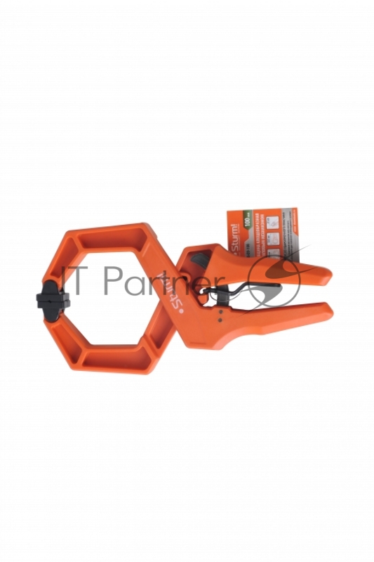 Струбцина клещеобразная Sturm! 1078-09-100 с храповым механизмом, длина 255мм, зев 100мм