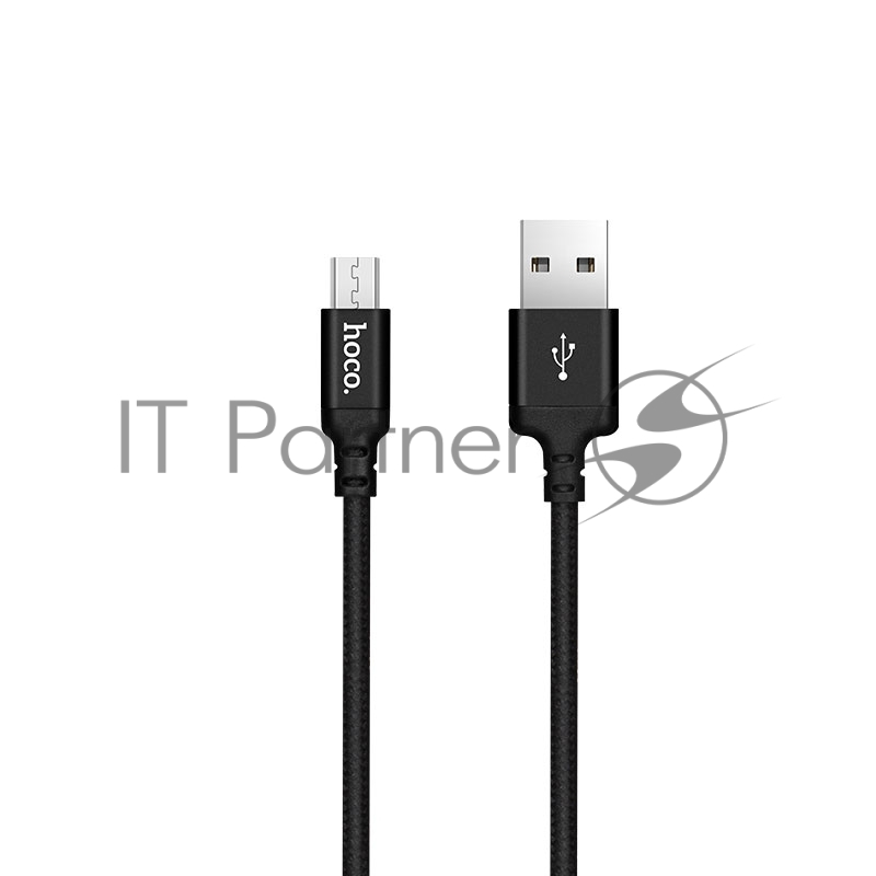 Кабель USB 2.0 hoco X14, AM/microBM, черный, 2м