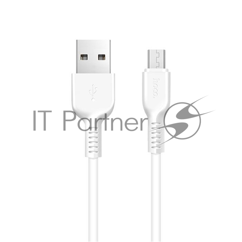 Кабель USB 2.0 hoco X13, AM/microBM, белый, 1м