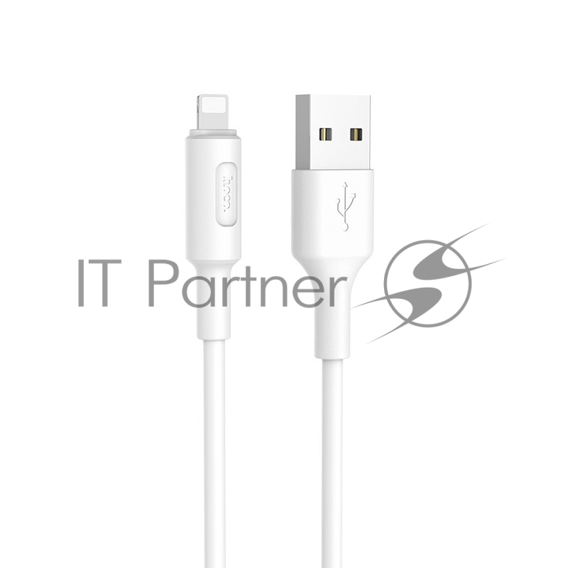 Кабель USB 2.0 hoco X25, AM/Lightning M, белый, 1м