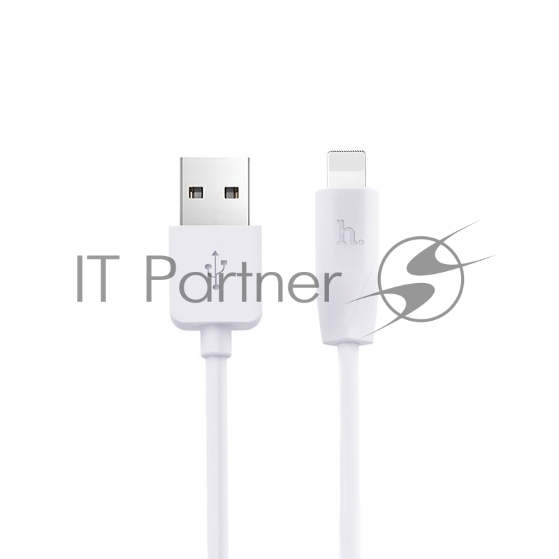 Кабель USB 2.0 hoco X1, AM/Lightning, белый, 2м