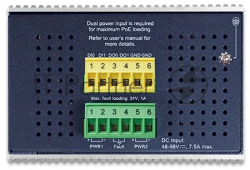 Коммутатор PLANET IGS-6325-8UP2S IP30 DIN-rail Industrial L3 8-Port 10/100/1000T 802.3bt PoE + 2-port 1G/2.5G SFP Full Managed Switch (-40 to 75 C, 8-port 95W PoE++, 802.3bt/PoH/Force modes, dual redundant power input on 48~56VDC terminal block, DIDO