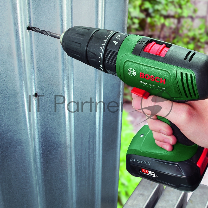Дрель-шуруповерт Bosch EasyImpact 18V-40 (1x 1,5Ah) + AL18V-20 1200Вт аккум. патрон:быстрозажимной (кейс в комплекте) (06039D8101)