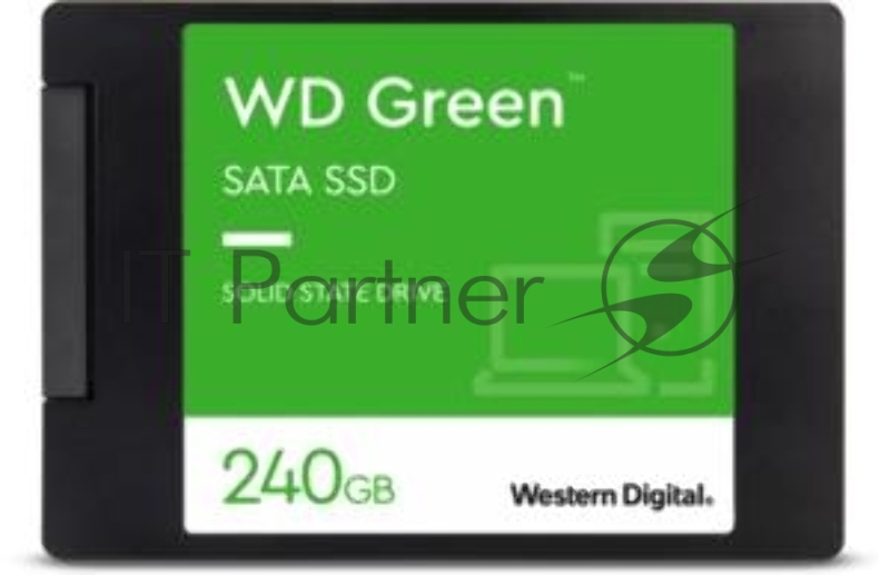 Накопитель Western Digital SSD GREEN 240Gb SATA-III 2,5”/7мм WDS240G3G0A (аналог WDS240G2G0A), 1 year