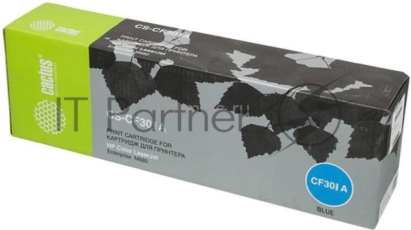 Тонер Картридж Cactus CS-CF301A голубой для HP Color LaserJet Enterprise M880 (32000стр.)