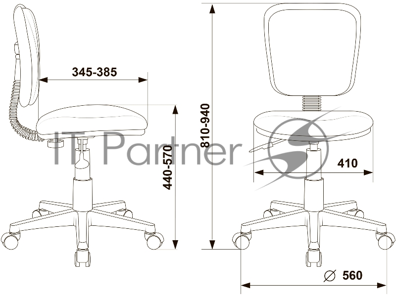 Кресло детское Бюрократ CH-W204NX серый Light-19 крестовина пластик пластик белый