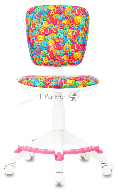 Кресло детское Бюрократ CH-W204/F мультиколор алфавит крестовина пластик подст.для ног пластик белый