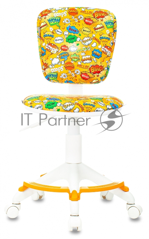 Кресло детское Бюрократ CH-W204/F оранжевый бэнг крестовина пластик подст.для ног пластик белый