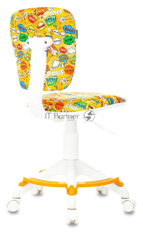 Кресло детское Бюрократ CH-W204/F оранжевый бэнг крестовина пластик подст.для ног пластик белый